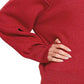 Zenana Viscose Mock Neck Exposed Seam Sweater - Farnelli