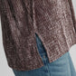 Umgee Side Slit Texture Button Up Shirt - Farnelli