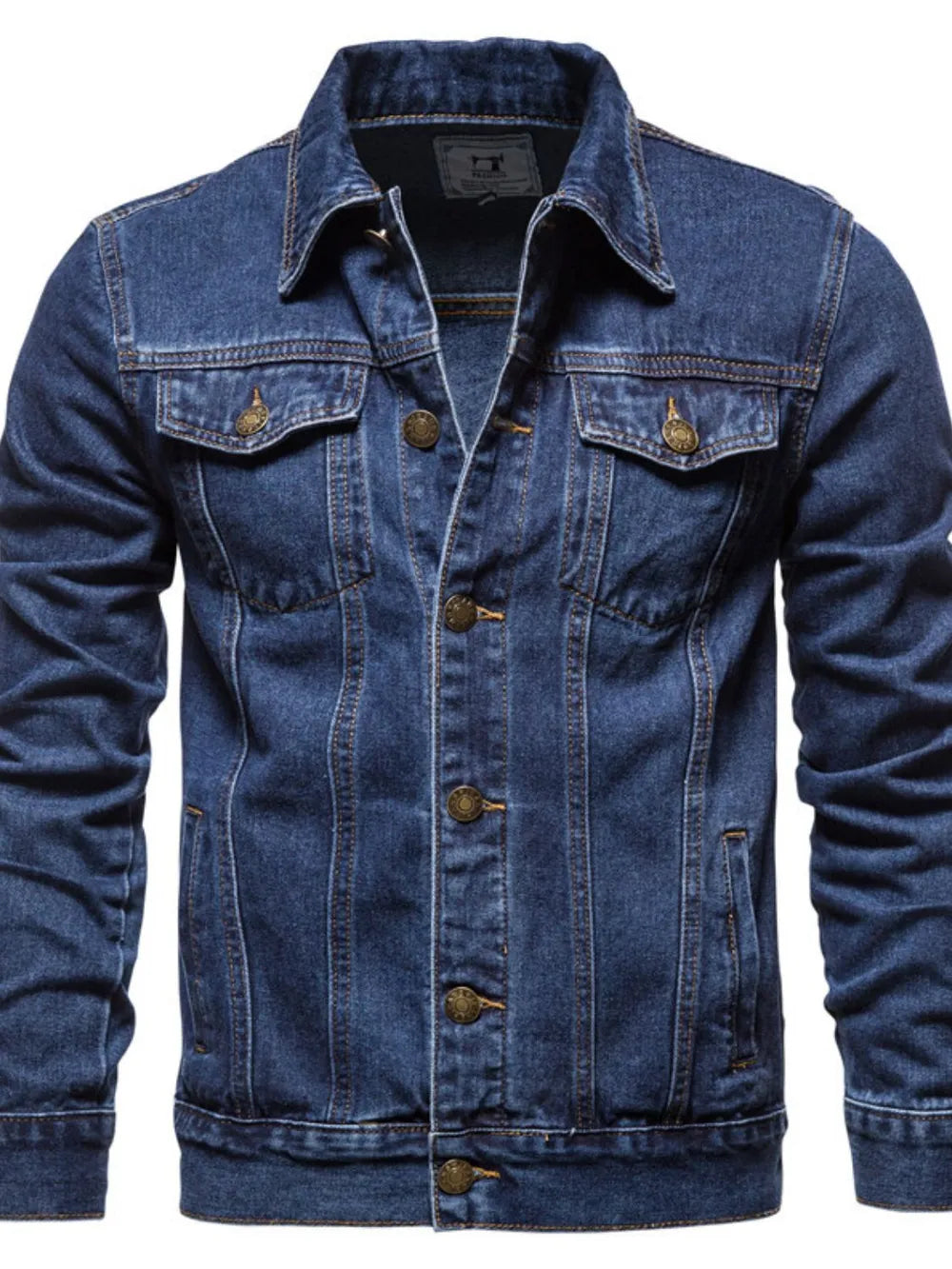 Men's Button Down Long Sleeve Denim Jacket - Farnelli