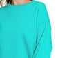 Zenana Fleece Crewneck Long Sleeve Sweatshirt - Farnelli