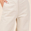 Mittoshop Corduroy Back Elastic Waist Pants - Bone