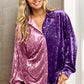 BiBi Contrast Button Up Long Sleeve Shirt - Farnelli