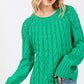 SAGE + FIG Cable-Knit Long Sleeve Sweater - Farnelli
