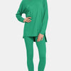 Zenana Full Size Brushed Microfiber Top and Leggings Lounge Set - K Green