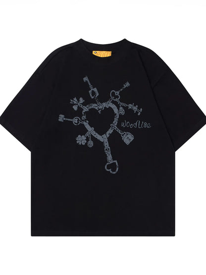 Men's Graphic Round Neck Short Sleeve T-Shirt - Farnelli