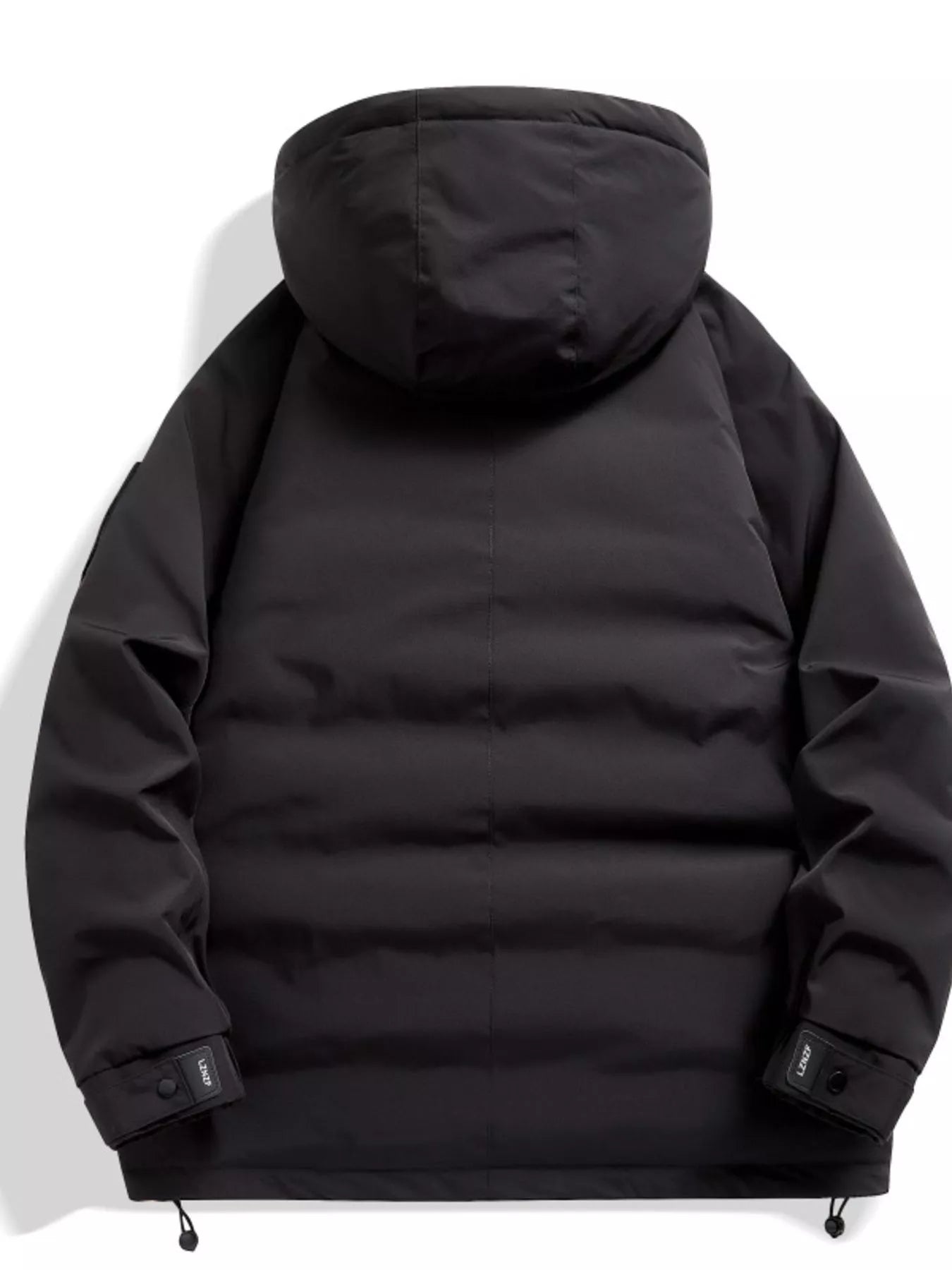 Men's Plus Size Hooded Snap Down Jacket - Farnelli