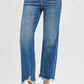 RISEN Full Size Mid Rise Crop Straight Jeans Plus Size - Farnelli