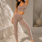 Trophy Yoga side split yoga leggings, made in USA, shown in a sleek full-length design