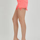 RISEN Raw Hem Asymmetrical Waist Denim Shorts - Farnelli