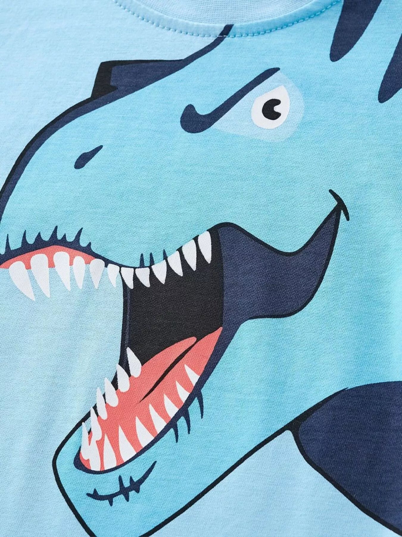 Children's Dinosaur Round Neck Top and Shorts Set - Farnelli