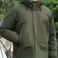 Men's Plus Size Hooded Snap Down Jacket - Farnelli
