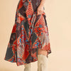 Aemi + Co Printed Maxi Skirt - Orange/Black