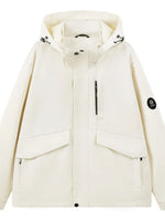 Men's Full Size Long Sleeve Hooded Windbreaker Jacket Plus Size - Farnelli