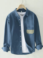 Men's Plus Size Button Up Long Sleeve Shirt - Farnelli
