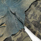 Men's Distressed Camo Patchwork Denim Shorts - Farnelli