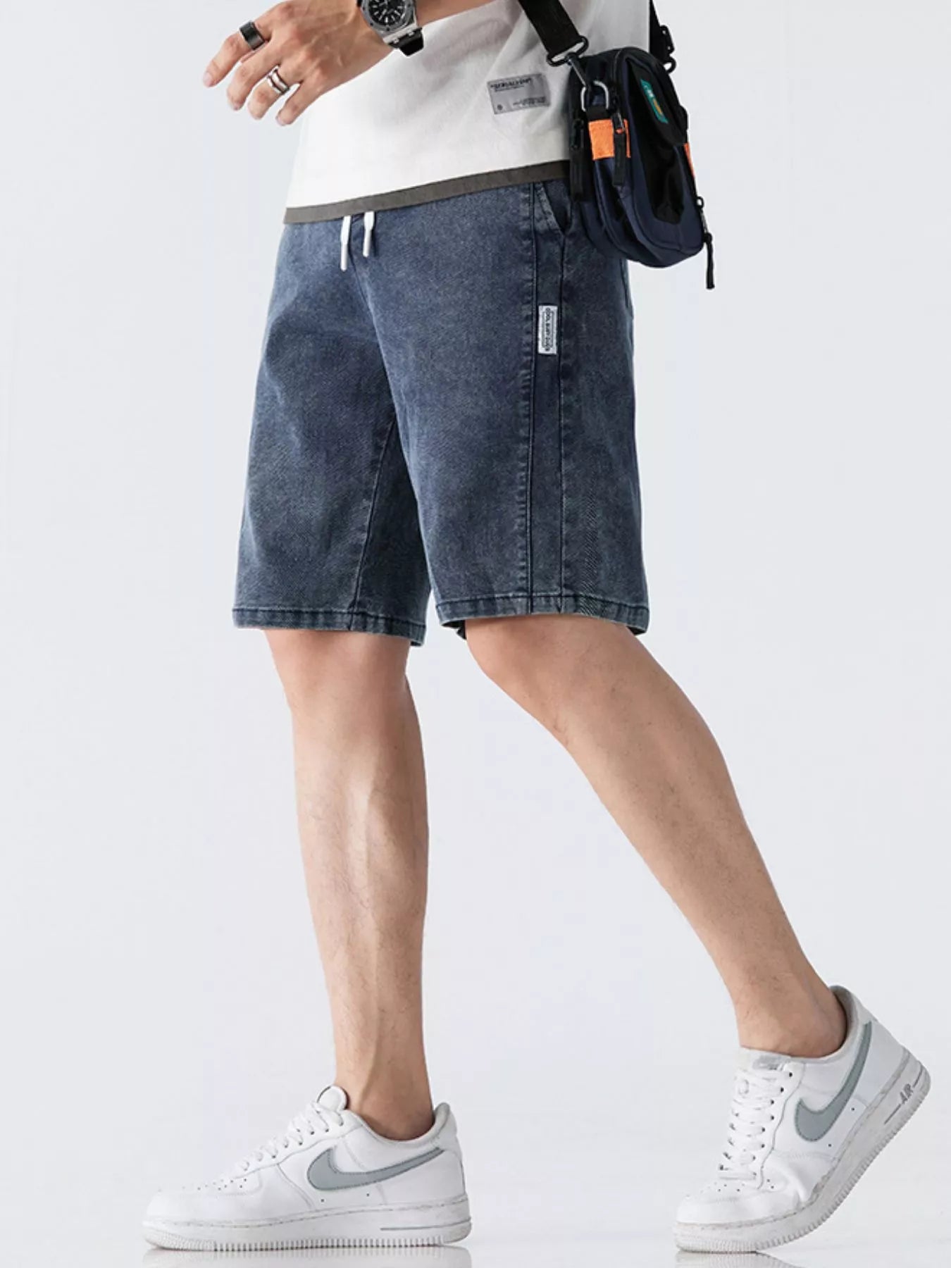 Men's Drawstring Denim Shorts - Farnelli
