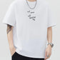 Men's Plus Size Letter Round Neck Short Sleeve T-Shirt - Farnelli