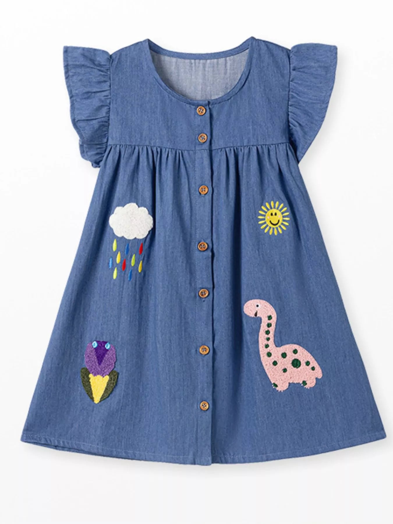 Children's Denim A-Line Dress - Farnelli