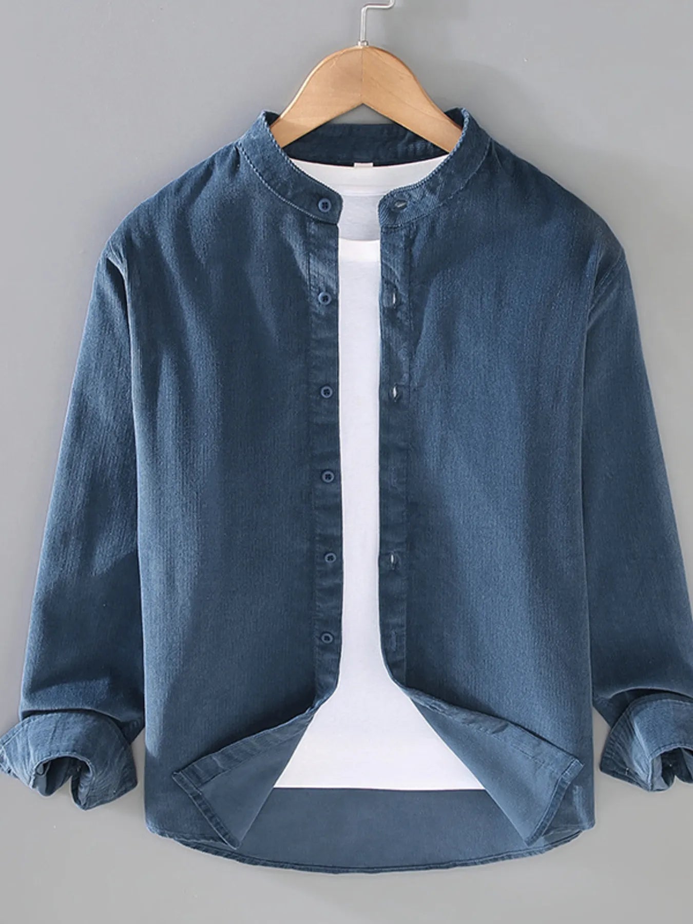 Men's Plus Size Button Up Long Sleeve Shirt - Farnelli