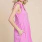 Culture Code Full Size Shoulder Knot Baggy Romper - Farnelli
