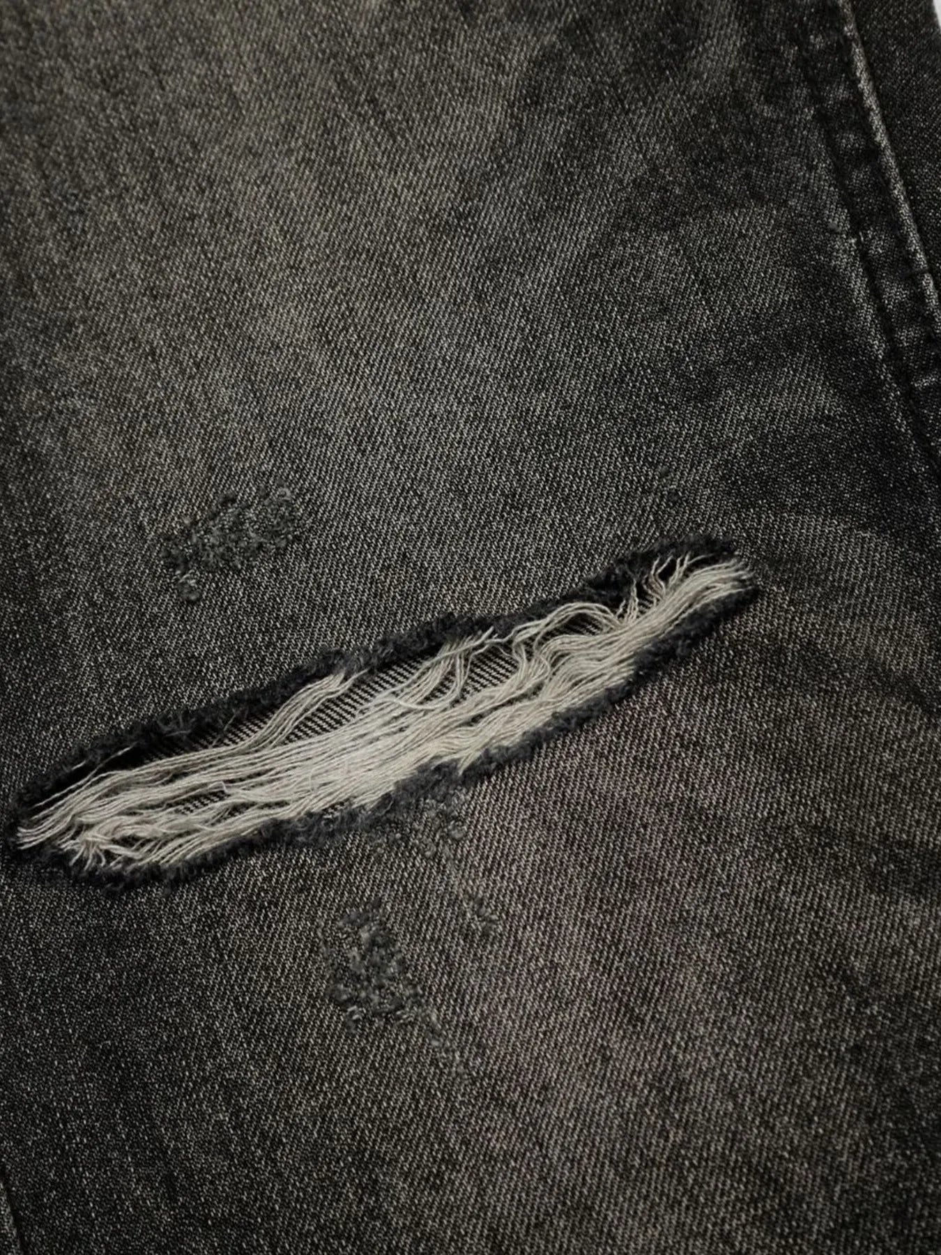 Men's Distressed Washed Straight Jeans - Farnelli