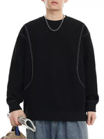 Men's Plus Size Round Neck Long Sleeve Sweatshirt - Farnelli