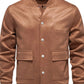 Men's Baseball Collar Snap Down Jacket - Farnelli