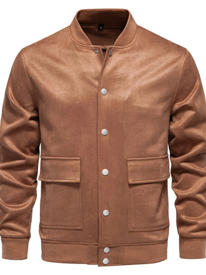 Men's Baseball Collar Snap Down Jacket - Farnelli