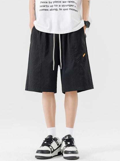 Men's Plus Size Drawstring Wide Leg Shorts - Farnelli