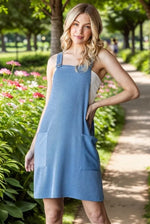 Heimish Full Size Ribbed Sleeveless Mini Tank Dress Plus Size - Farnelli