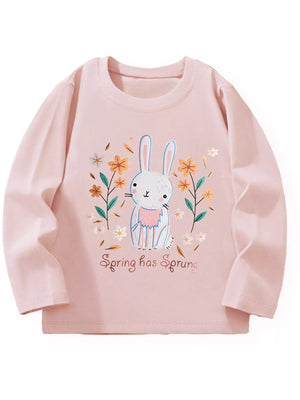 Children's Cute Rabbit Long Sleeve T-Shirt - Farnelli