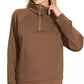 Zenana Scuba Half Zip Sweatshirts and Joggers Set - Farnelli