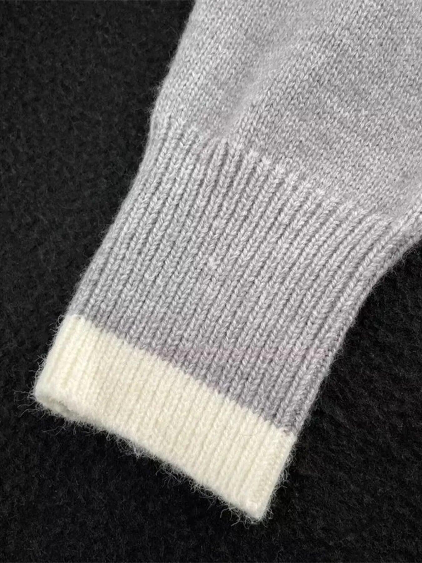 Men's Ribbed Hem Long Sleeve Sweater - Farnelli