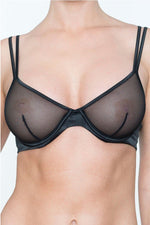 Addiction Glamour Sheer Demi Cup Wire Bra-0