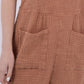 VERY J Sleeveless Double Gauze Overalls with Pockets - Farnelli