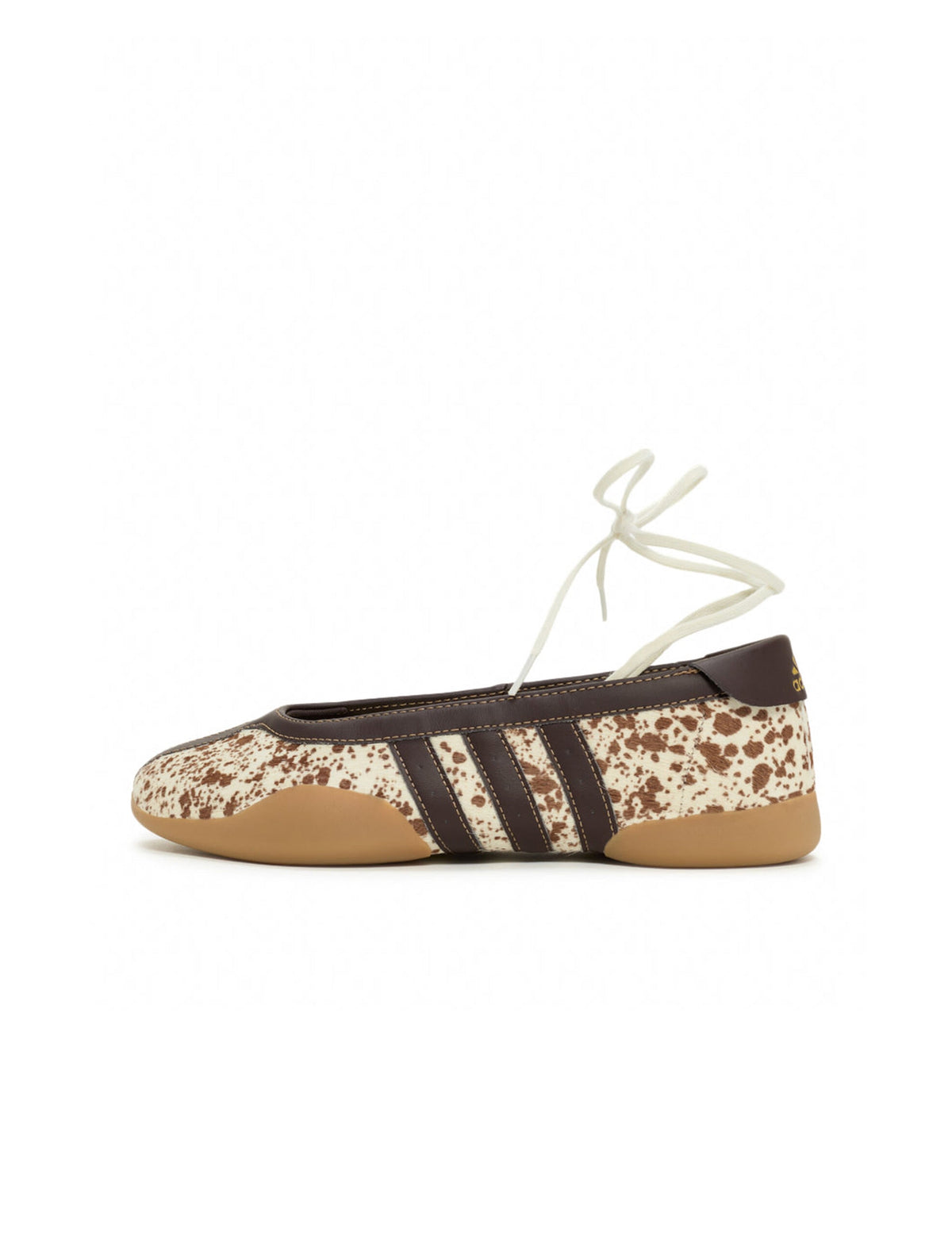 Dark brown Adidas Womens Taekwondo Mei ballet shoes, side view
