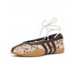 Adidas womens Taekwondo Mei ballet shoes in dark brown, side view