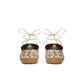 Adidas women's Taekwondo Mei ballet shoes in dark brown, side view of low-profile footwear