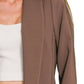 Zenana Woven Long Sleeve Blazer With Lining - Farnelli