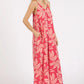 Mittoshop Printed V-Neck Maxi Cami Dress with Pockets - Farnelli