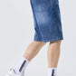 Men's Washed Loose Fit Denim Shorts - Farnelli