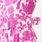 And The Why Square Neck Belted Floral Printed Midi Dress - Farnelli