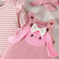 Children's Ruffled Trim Bodysuit and Dress Set with Headband - Farnelli
