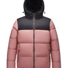 Men's Full Size Warm Padded Hooded Puffer Jacket Plus Size - Pink