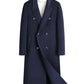 Men's Plus Size Double-Breasted Long Wool Coat - Farnelli