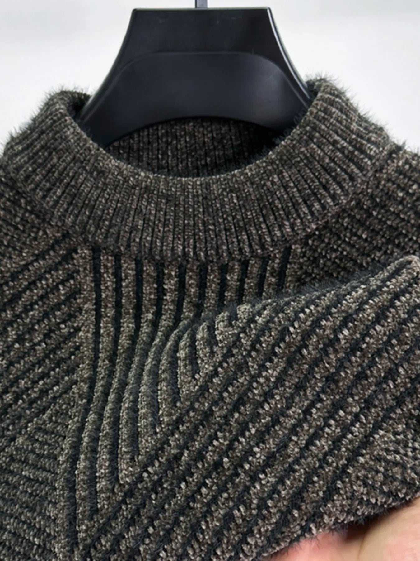 Men's Ribbed Knit Long Sleeve Sweater - Farnelli