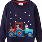 Children's Christmas Embroidered Round Neck Sweatshirt - Farnelli
