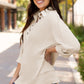 Arianna Waffle  Half Button Top. - Farnelli