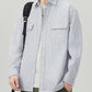 Men's Plus Size Striped Button Up Long Sleeve Shirt - Farnelli