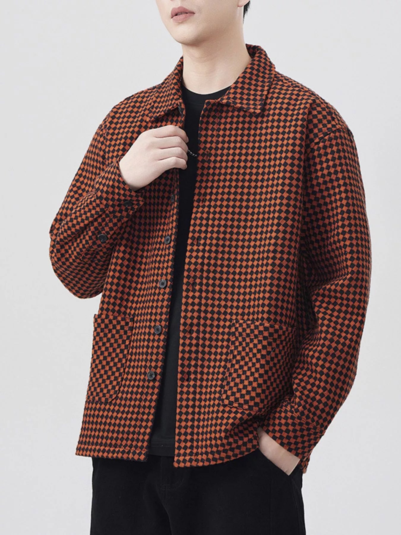 Men's Plus Size Button Up Long Sleeve Shirt - Farnelli